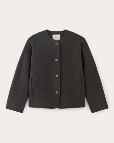[IMAGE] The Cocoon Coat in Wool | Heather Charcoal