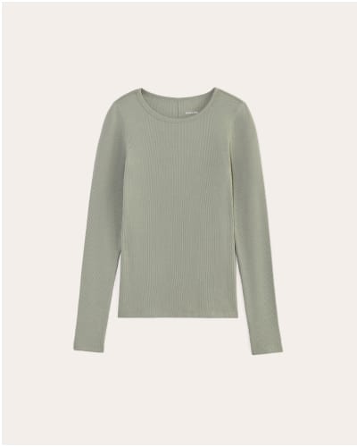 [image] The Luxe Rib Long-Sleeve Crew