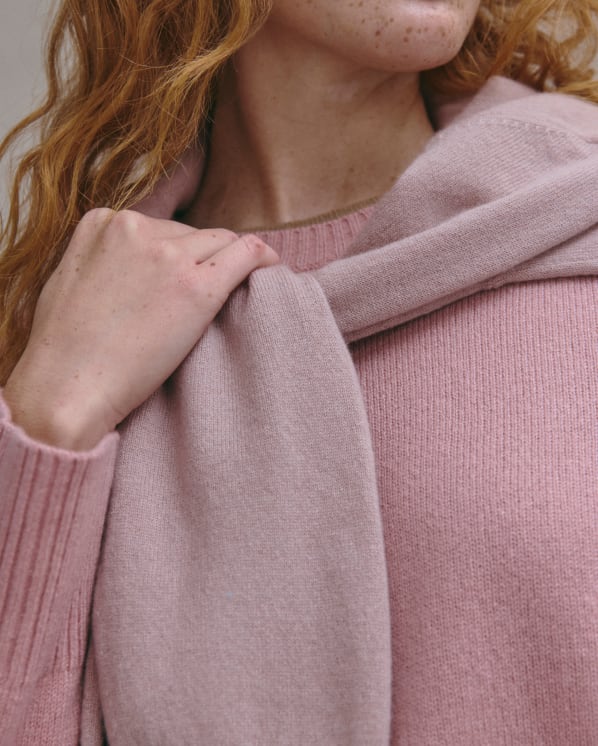 [Image] The Boxy Crew in Cashmere | Clay Pink