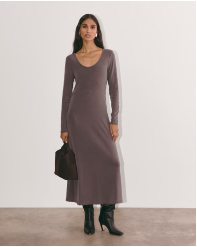 [IMAGE] The Maddie Dress in Butterknit | Espresso