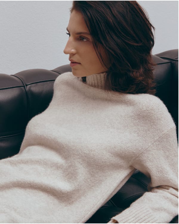 [IMAGE] The Sweater Dress in Plush Cotton | Heathered Oat