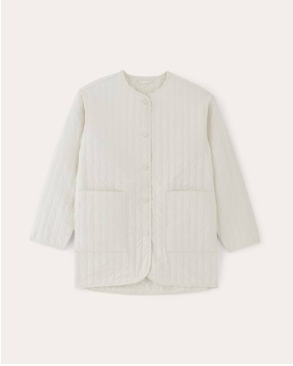 [Image] The Midi Quilted Liner | Bone