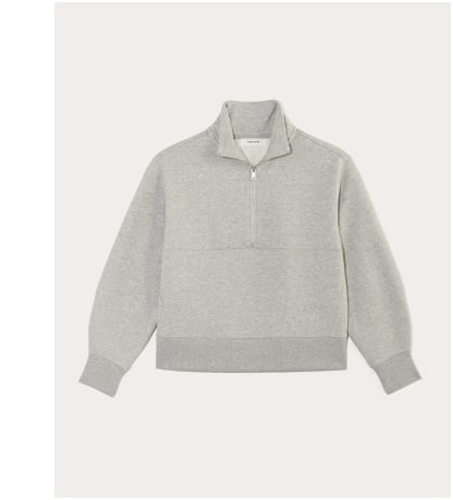 [Image] The Laid-Back Half-Zip Sweatshirt | Heathered Grey