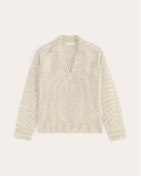[Image] The Oversized Polo in Alpaca | Almond
