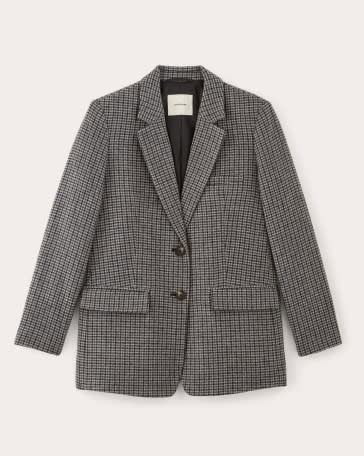 [IMAGE] The Oversized Blazer in Wool | Gray Houndstooth