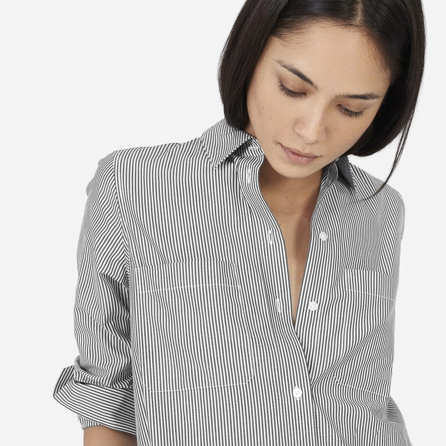 everlane white shirt dress