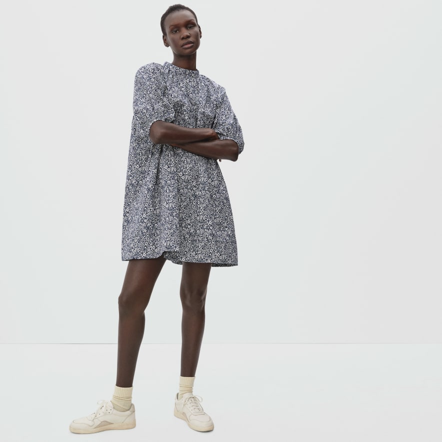 everlane white shirt dress