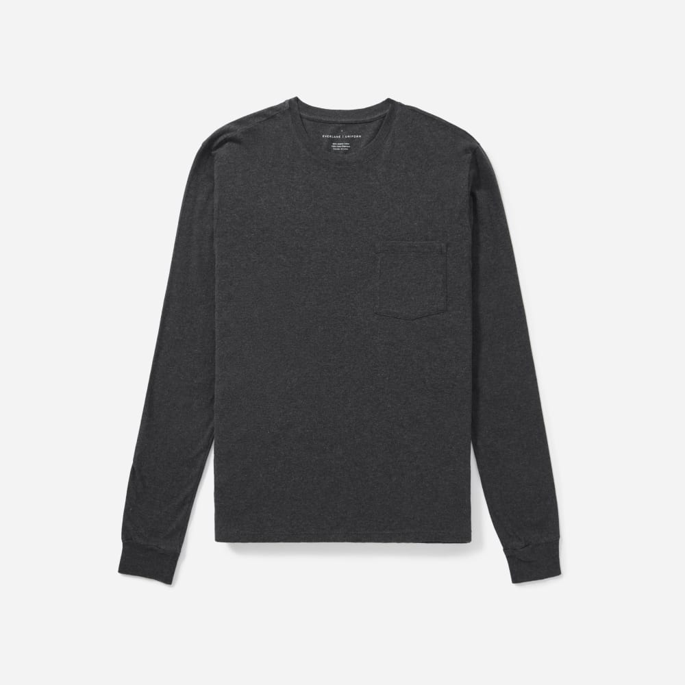 ASKET - Long Sleeve T-Shirt Black - Organic Cotton - Mens