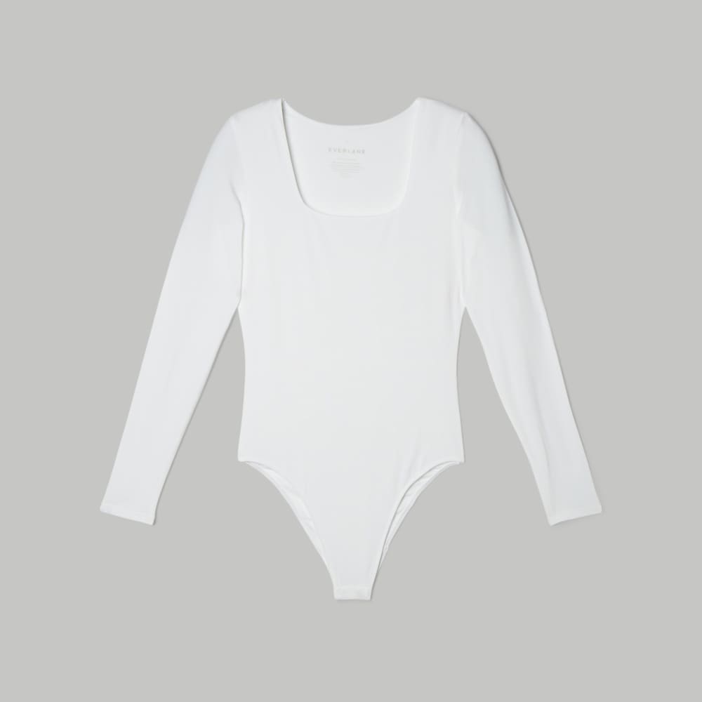 The Long-Sleeve Supima® Square-Neck Bodysuit