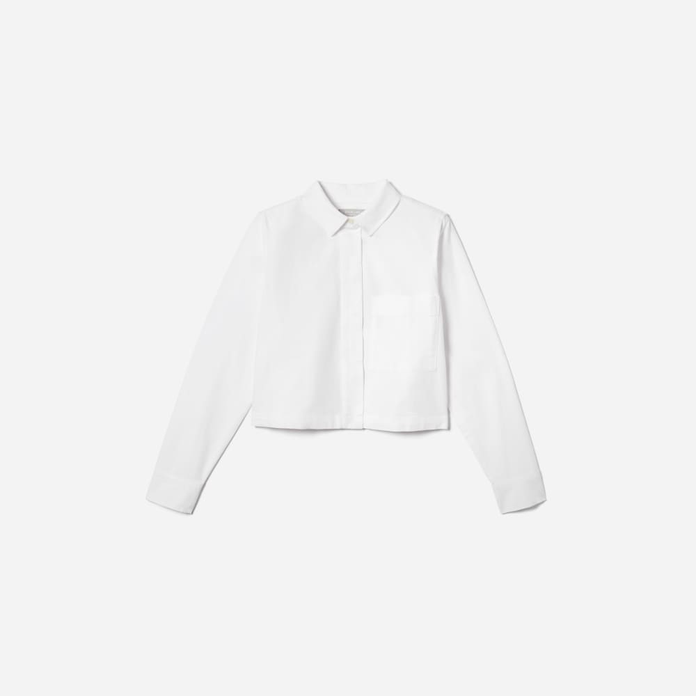 The Cropped Oxford White – Everlane