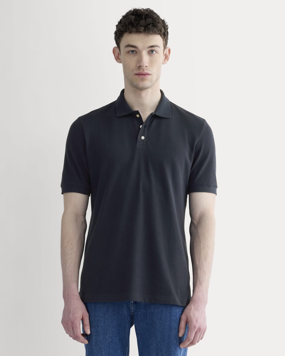 Henry Neck Tee - Cotton Pique(L(MEN) Black/ブラック): NEEDLES