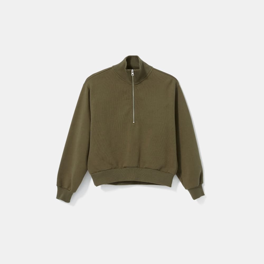 Everlane oversized fleece half zip top