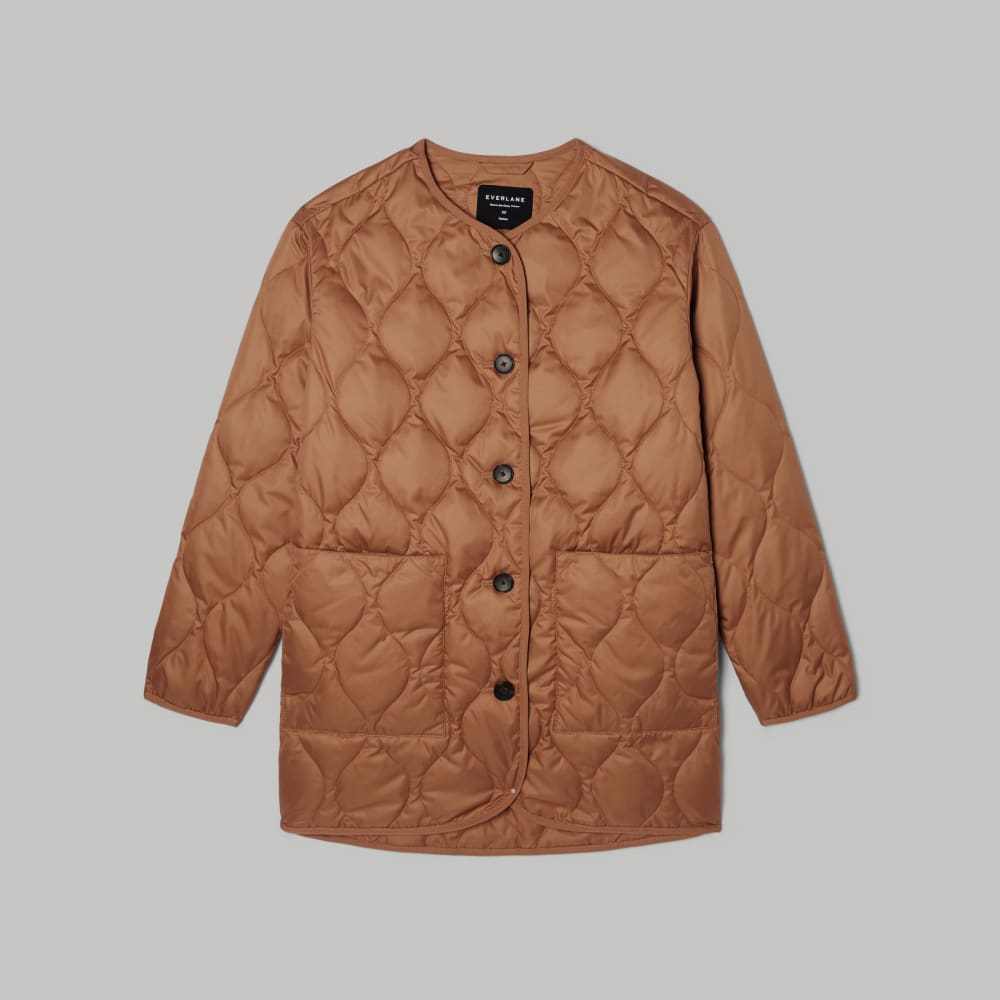 The ReNew Quilted Mid-Length Liner Tawny Brown – Everlane
