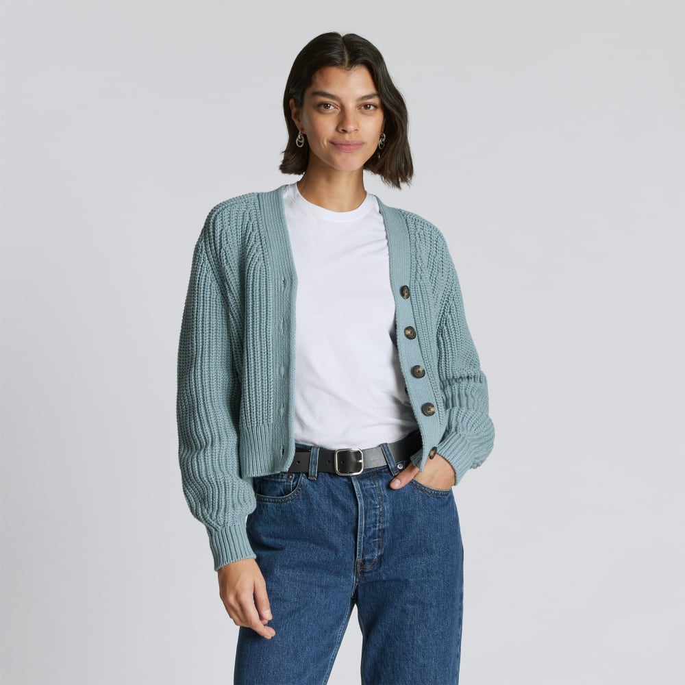 Everlane texture cotton cardigan new arrivals