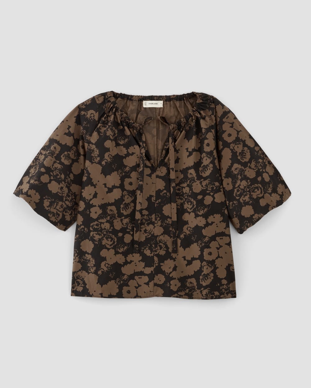 The Supima® Puff-Sleeve Top Black – Everlane
