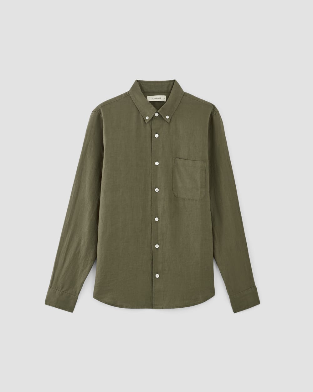 Sage Green Cotton Linen Full Sleeves Shirt, GRKJBFS-945