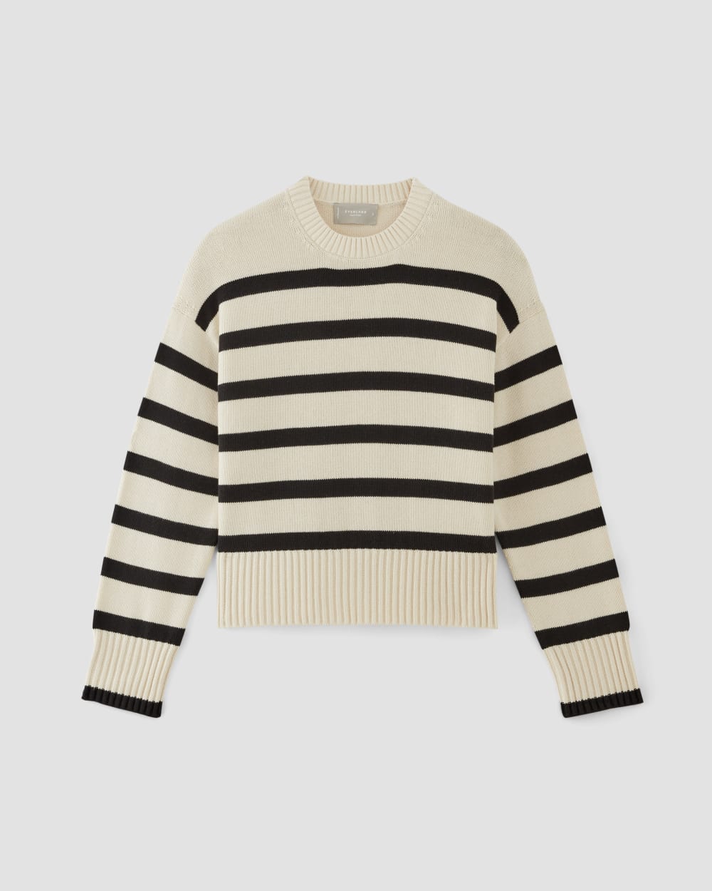 The Organic Cotton Crew Sweater Canvas Black Everlane