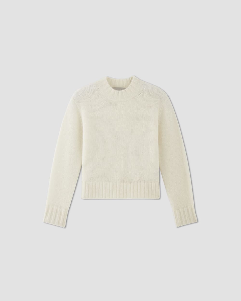 The Alpaca Cropped Crewneck Sweater Snow Everlane