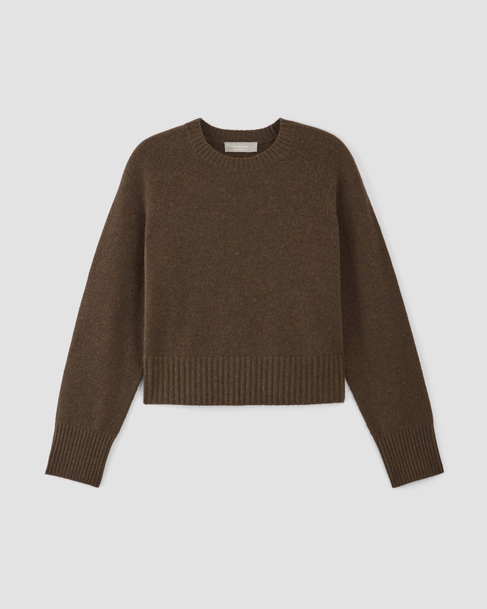 The Cashmere Boxy Crew Sweater Black – Everlane