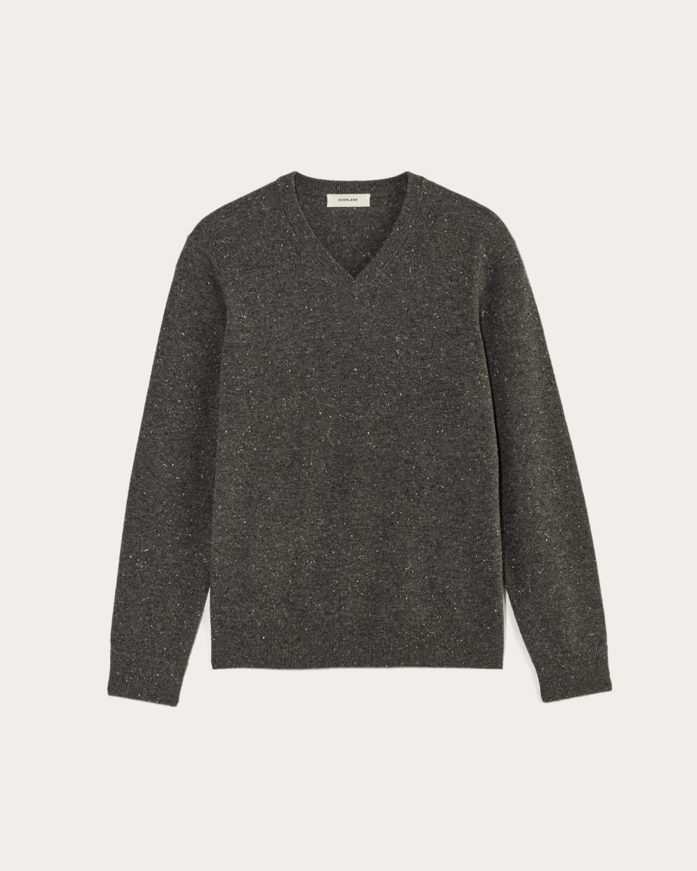 The Cashmere V Neck Sweater Heathered Army Green Everlane