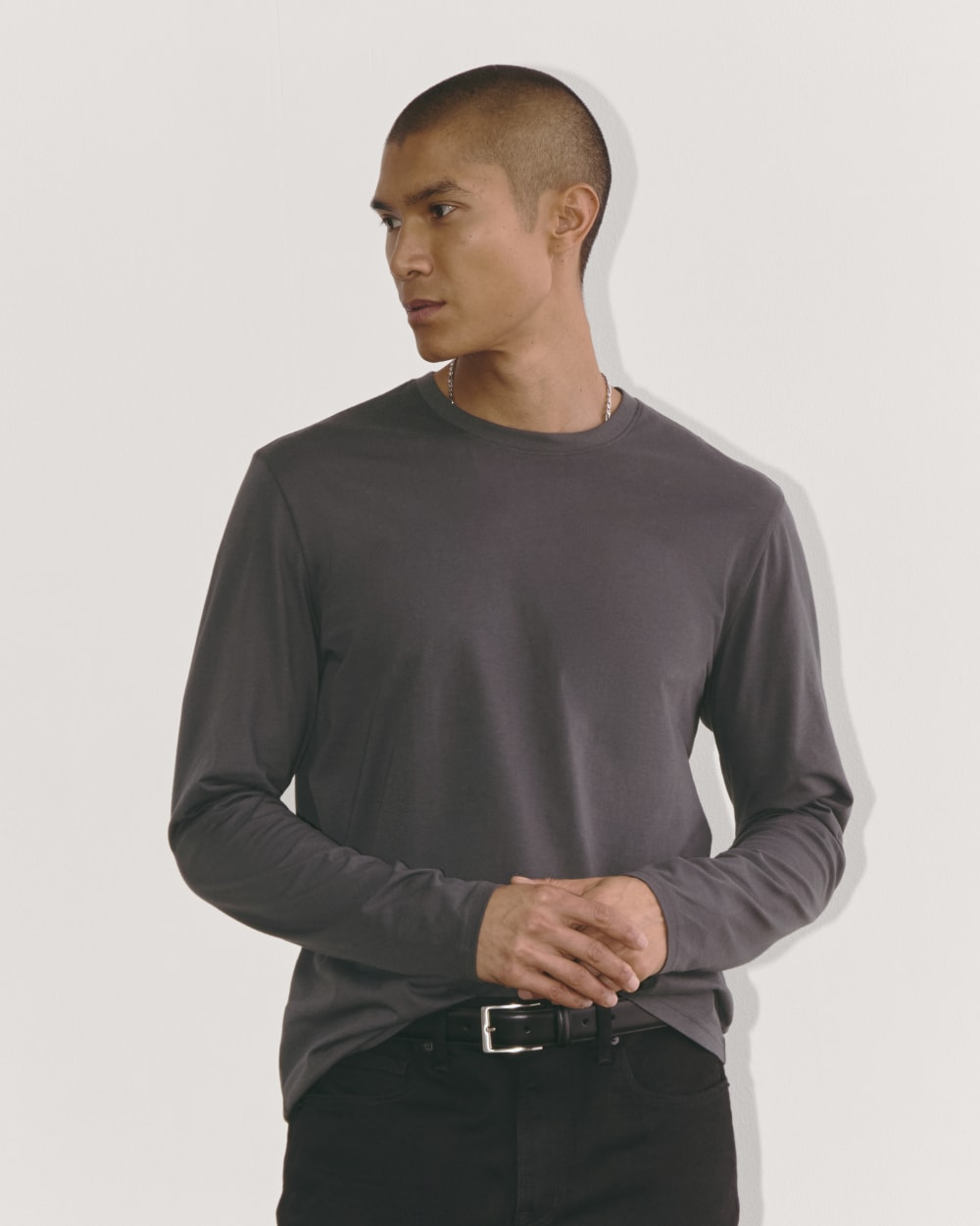 ★GENERAL IDEA★ Postman Raglan Long Sleeve Tee CHARCOAL WBD Charcoal Primal Men's Long Sleeve T-Shirt