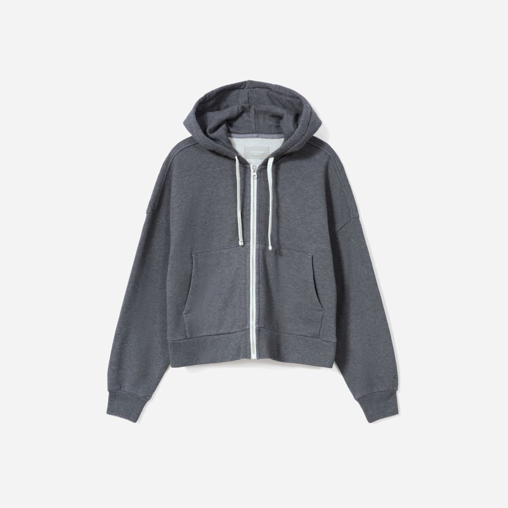 The Track Organic Cotton Hoodie Dark Heather Grey Everlane
