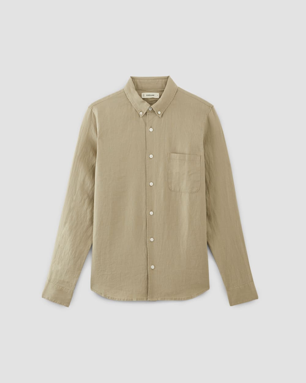 Sage Green Cotton Linen Full Sleeves Shirt, GRKJBFS-945