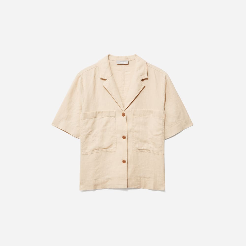 The Linen Workwear Shirt Warm Khaki – Everlane
