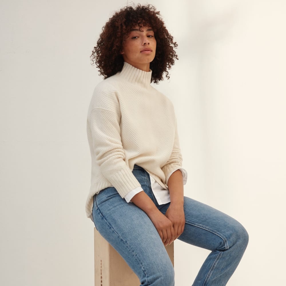 Everlane white turtleneck best sale