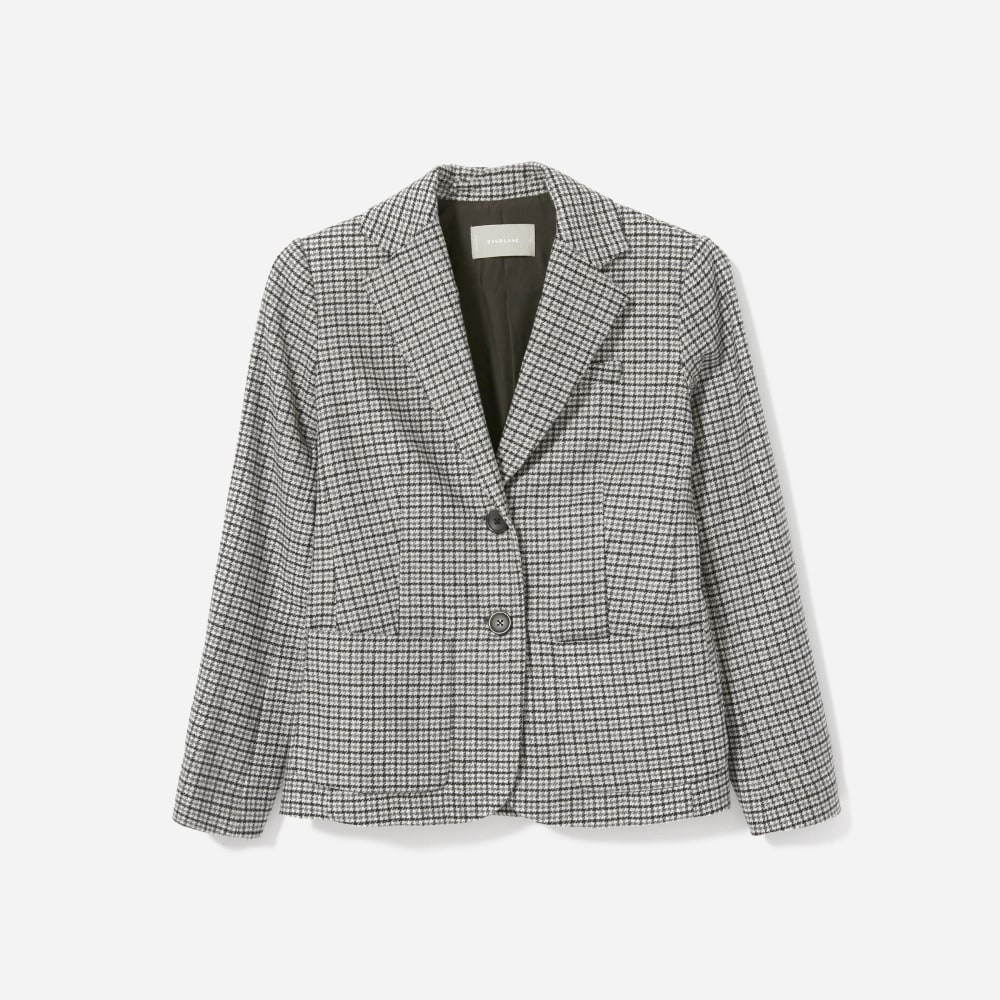 The Wool Academy Blazer Mini Check Plaid Everlane