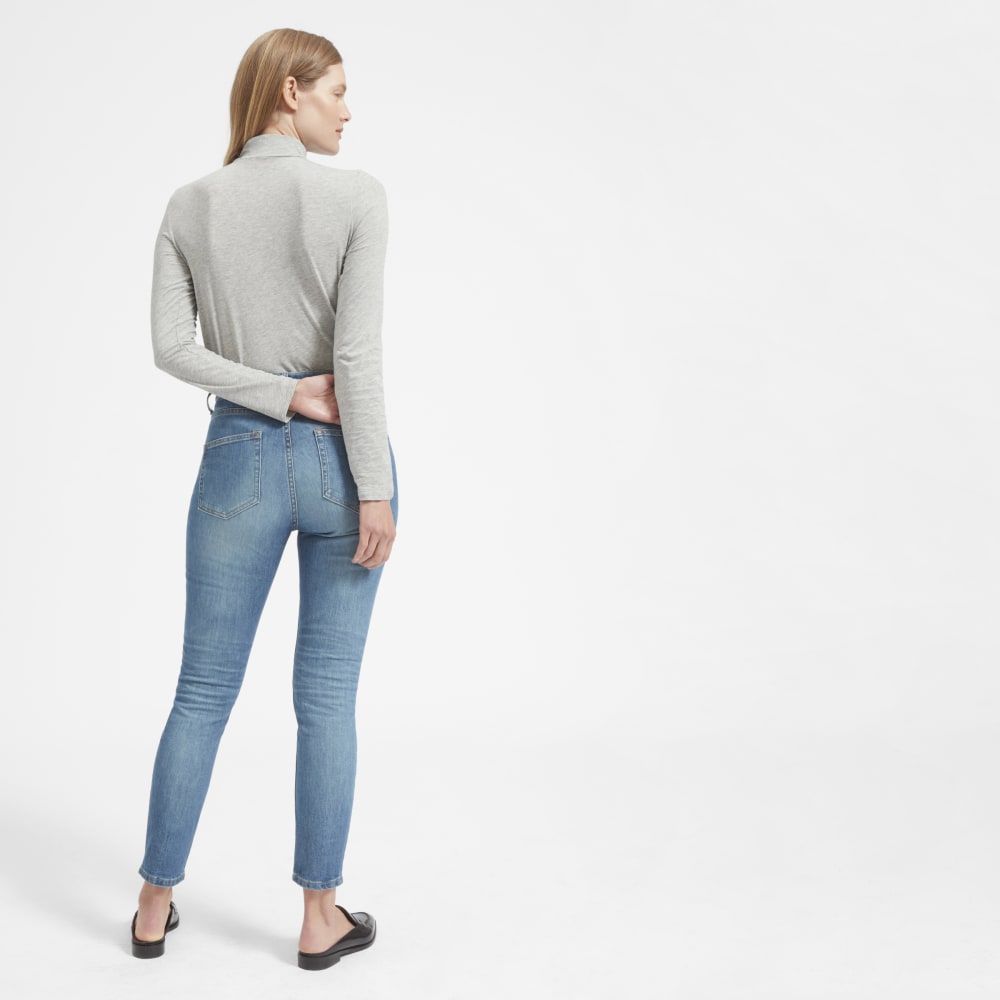 The Pima Stretch Turtleneck Heathered Grey Everlane
