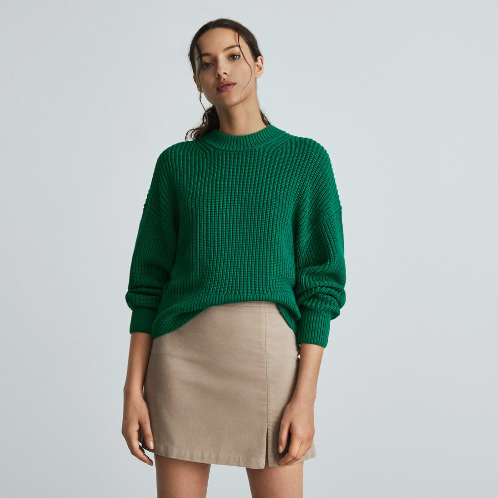 Texture Cotton Crew Ultramarine Green 