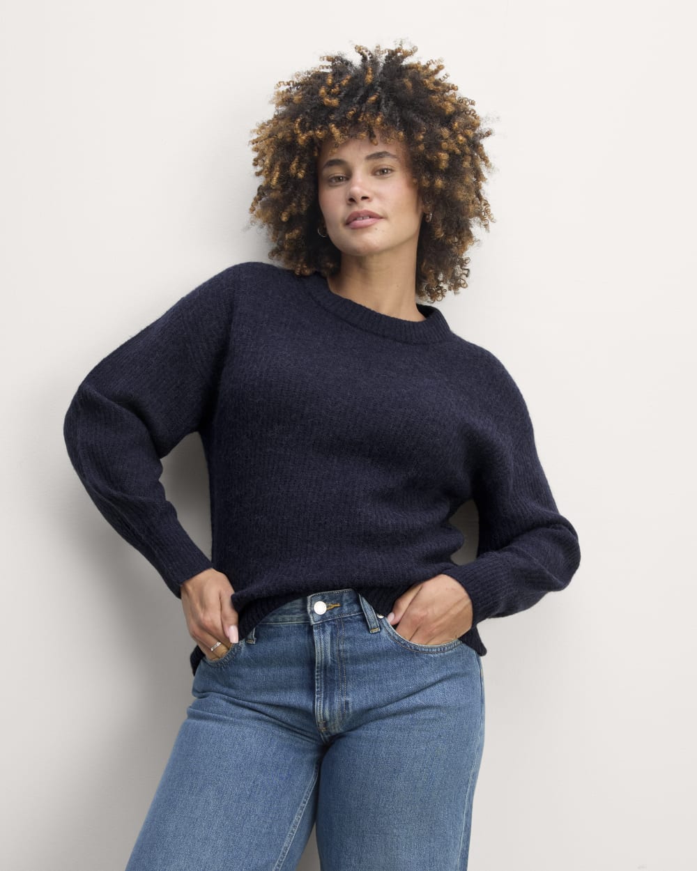 2024年レディースファッション福袋特集 Alpaca in Crew Cocoon The Navy Everlane – トップス