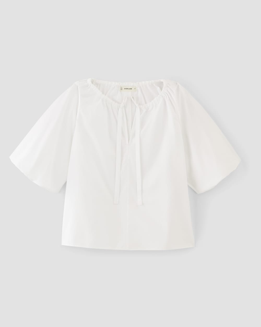 The Supima® Puff-Sleeve Top Black – Everlane