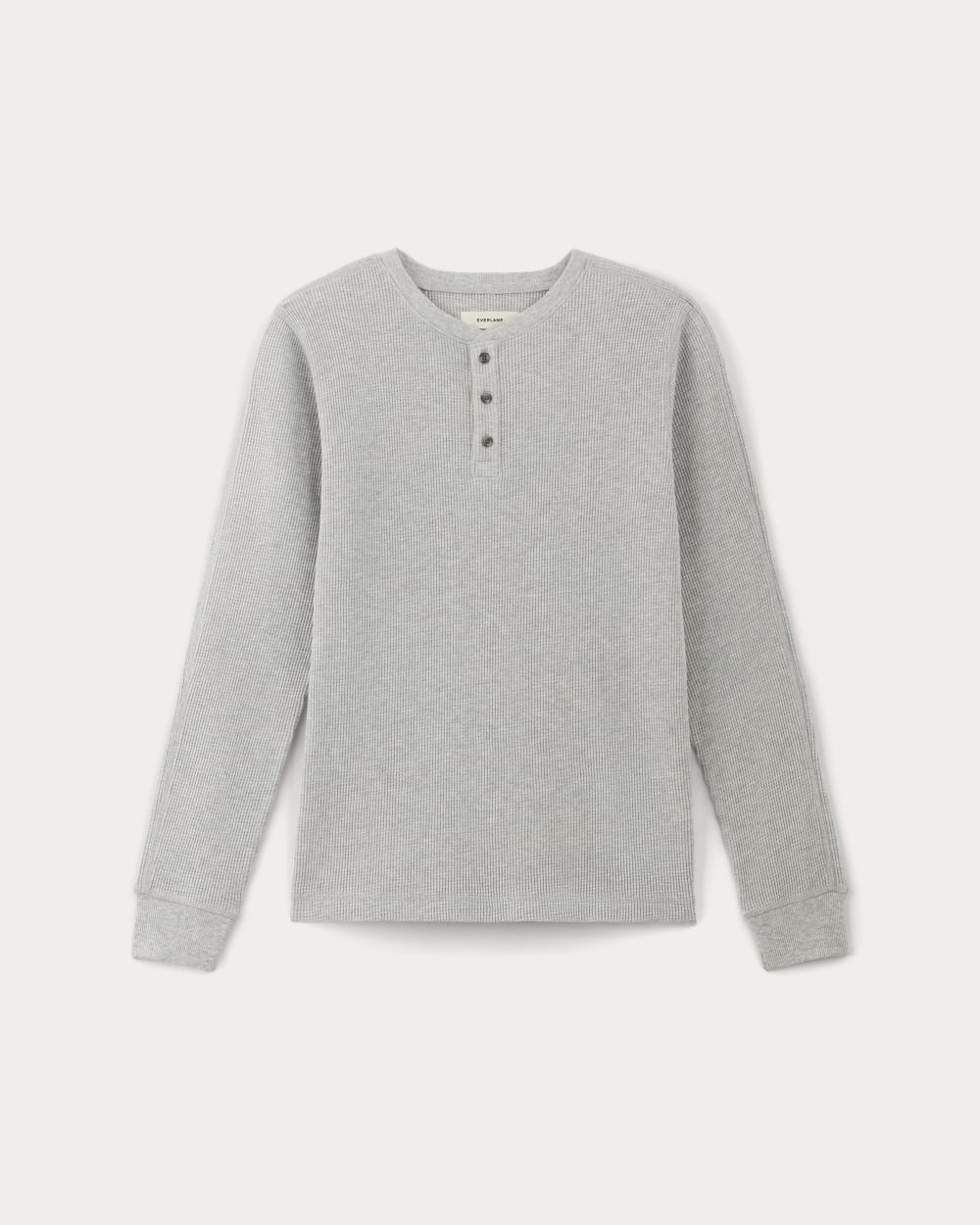Graphpaper / Waffle L/S Henley Neck Tee -NAVY-