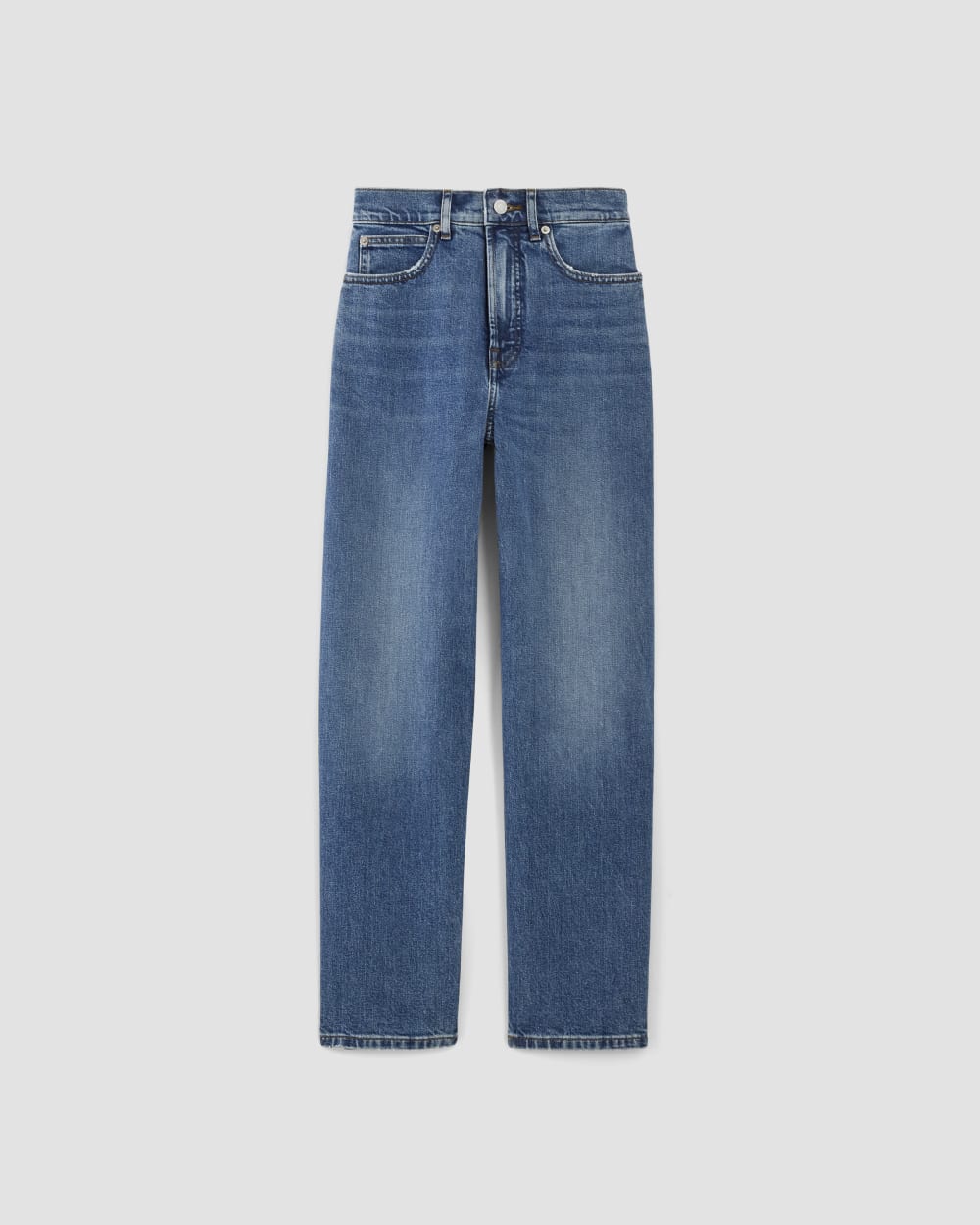 Classic mid bue made-to-measure flared jeans by Studio Heijne