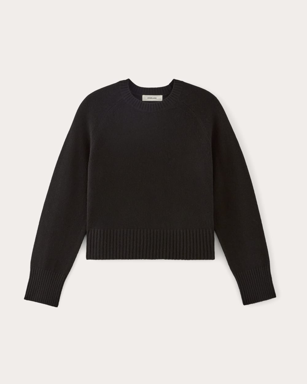 The Boxy Crew in Cashmere Black Everlane