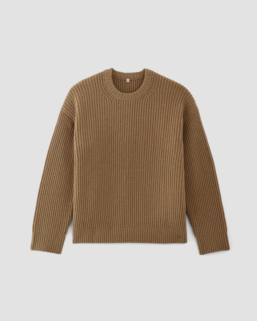 The Oversized Crew in Luxe Merino Deep Camel Everlane
