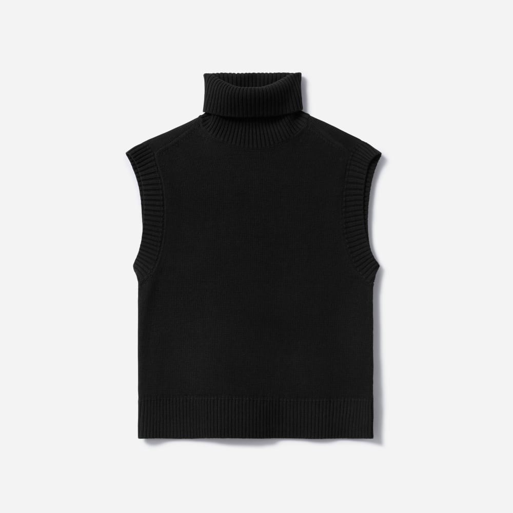 The Sleeveless Turtleneck Vest Black Everlane