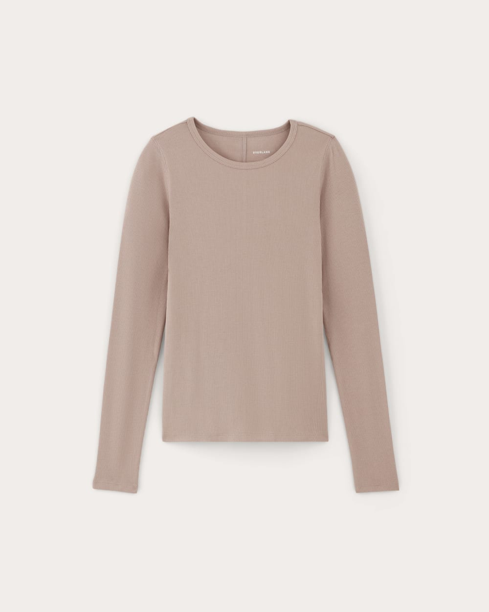 The Luxe Rib Long Sleeve Crew Dusty Rose Everlane