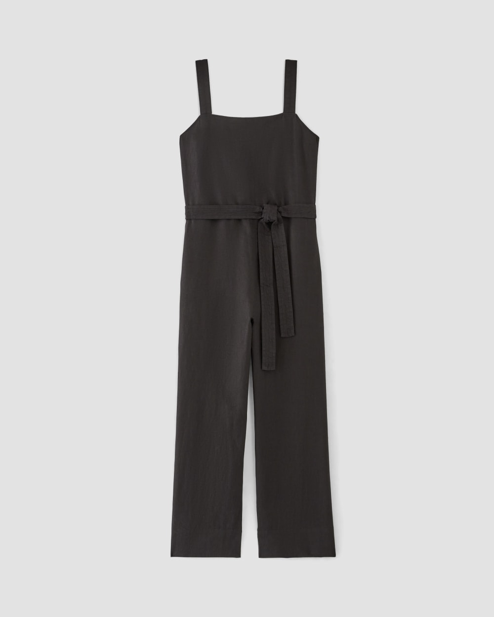 The Linen Side Button Jumpsuit White Blue Everlane