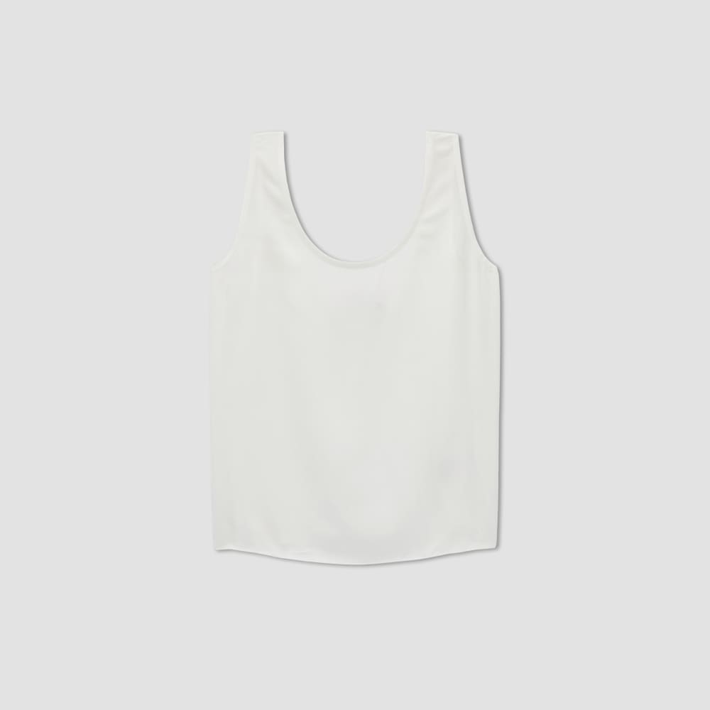 The Washable Clean Silk Scoop-Neck Tank Off-White – Everlane