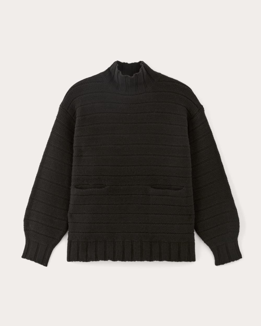 The Oversized Turtleneck in Luxe Merino Black Everlane