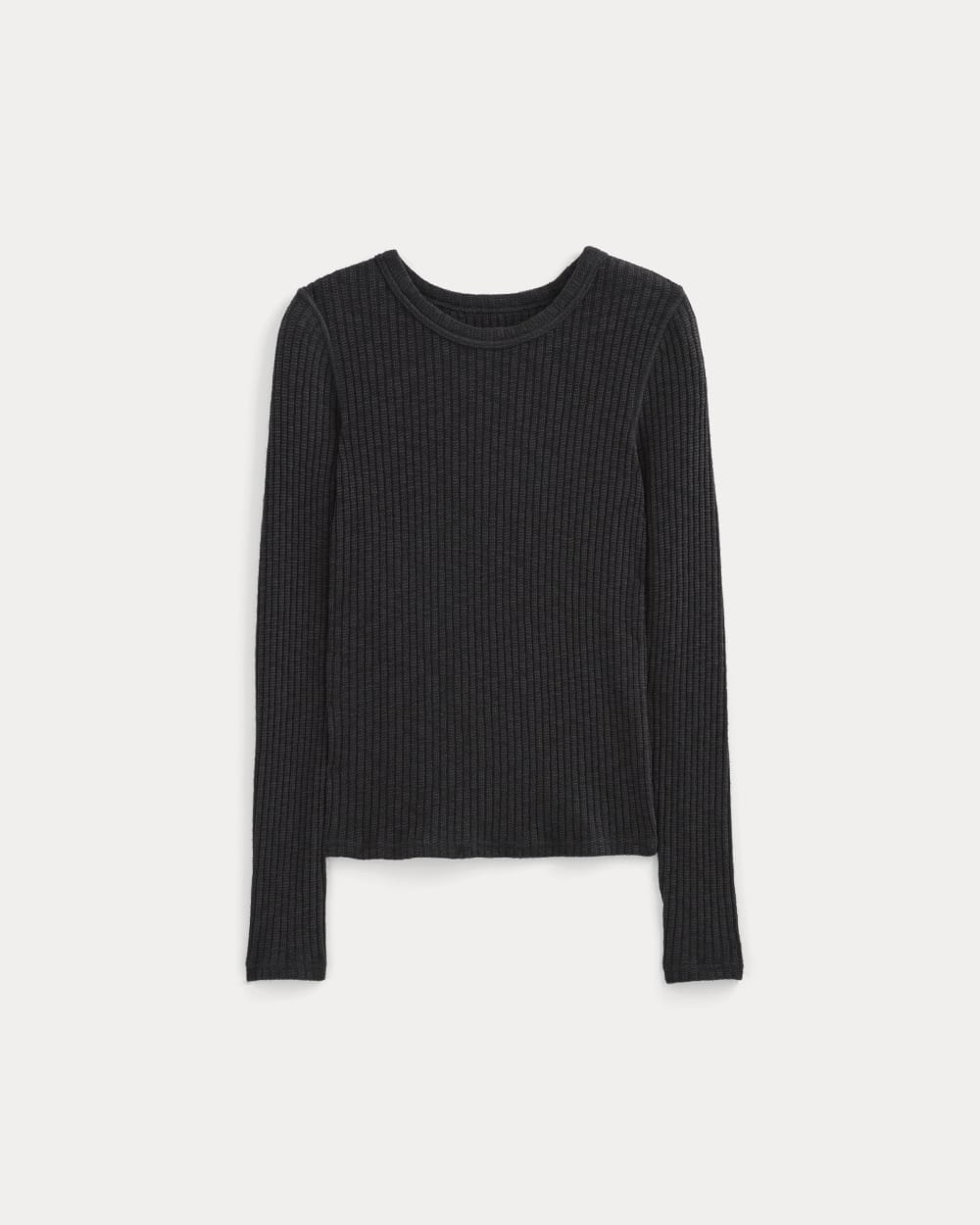 The Cozy Rib Long-Sleeve Tee Black – Everlane