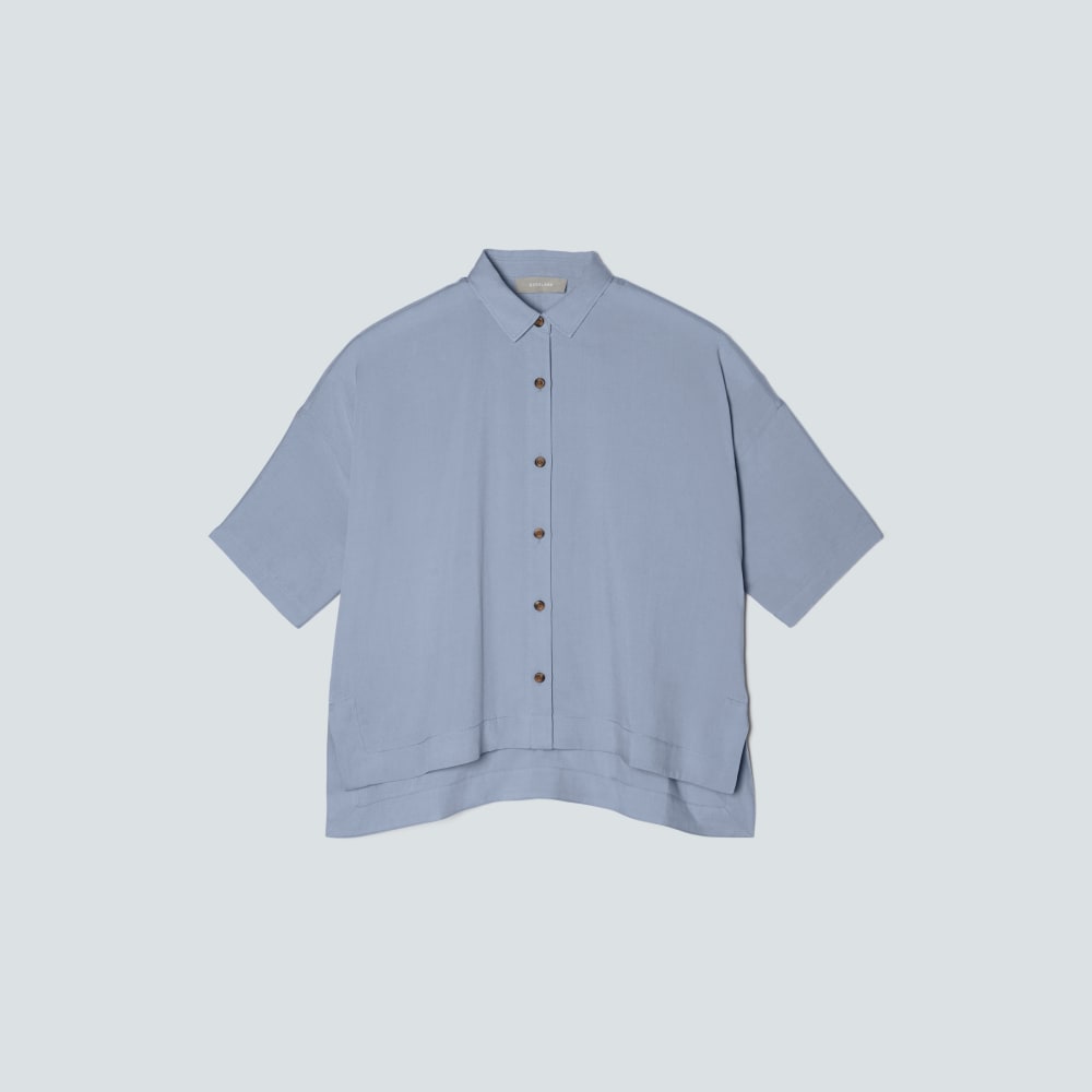 The Drapey Square Shirt Blue Slate – Everlane