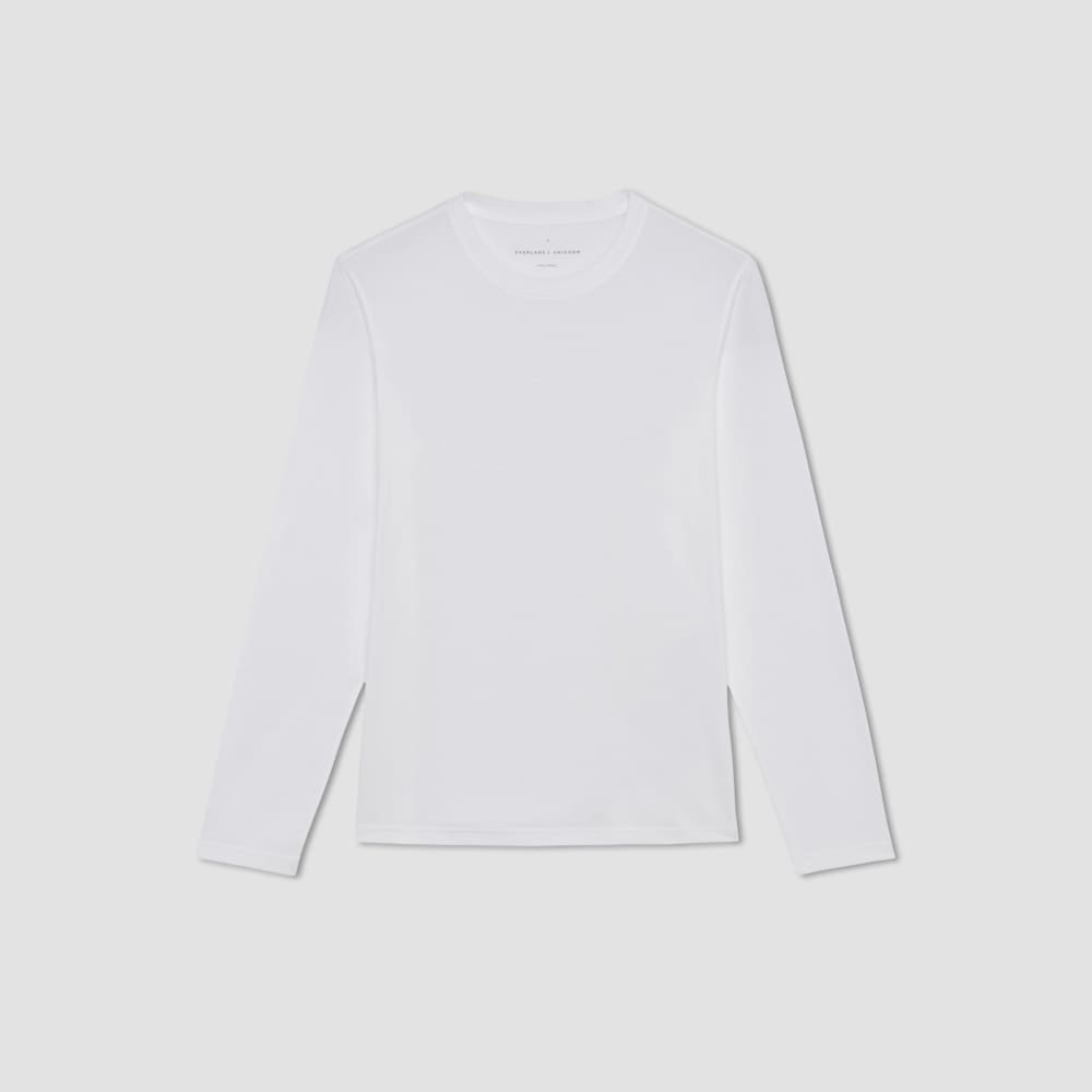 Long Sleeve Shirttail in White - ORGANIC by John Patrick – Organic