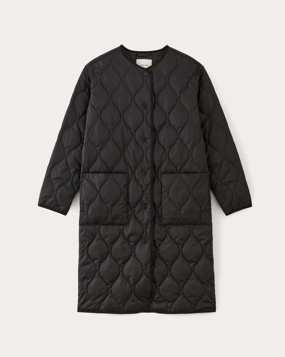 The Long Quilted Liner Black – Everlane