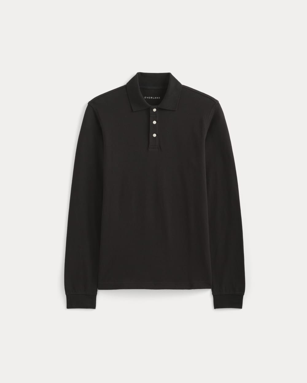 The Long-Sleeve Pique Polo Bone – Everlane