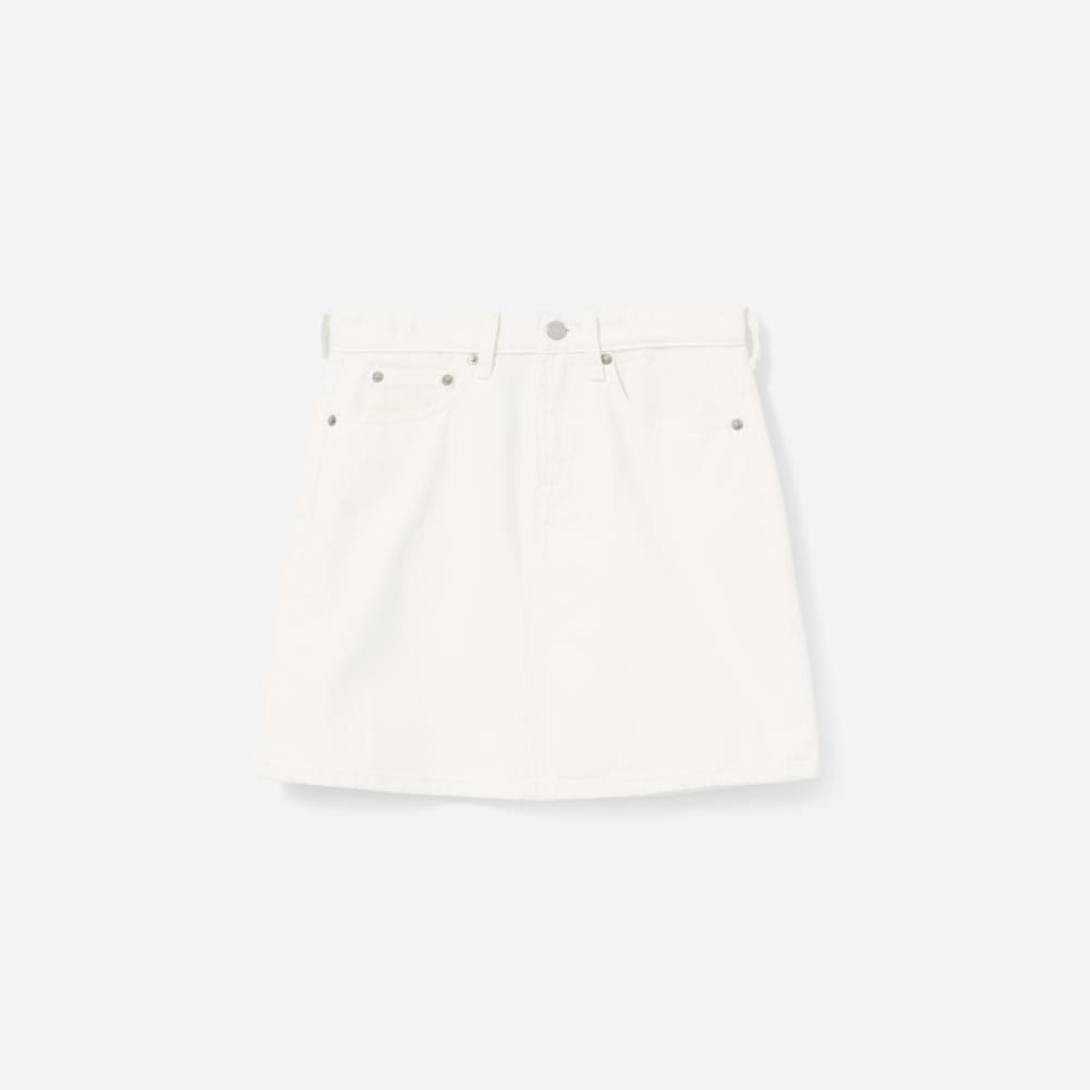 Everlane white denim skirt sale