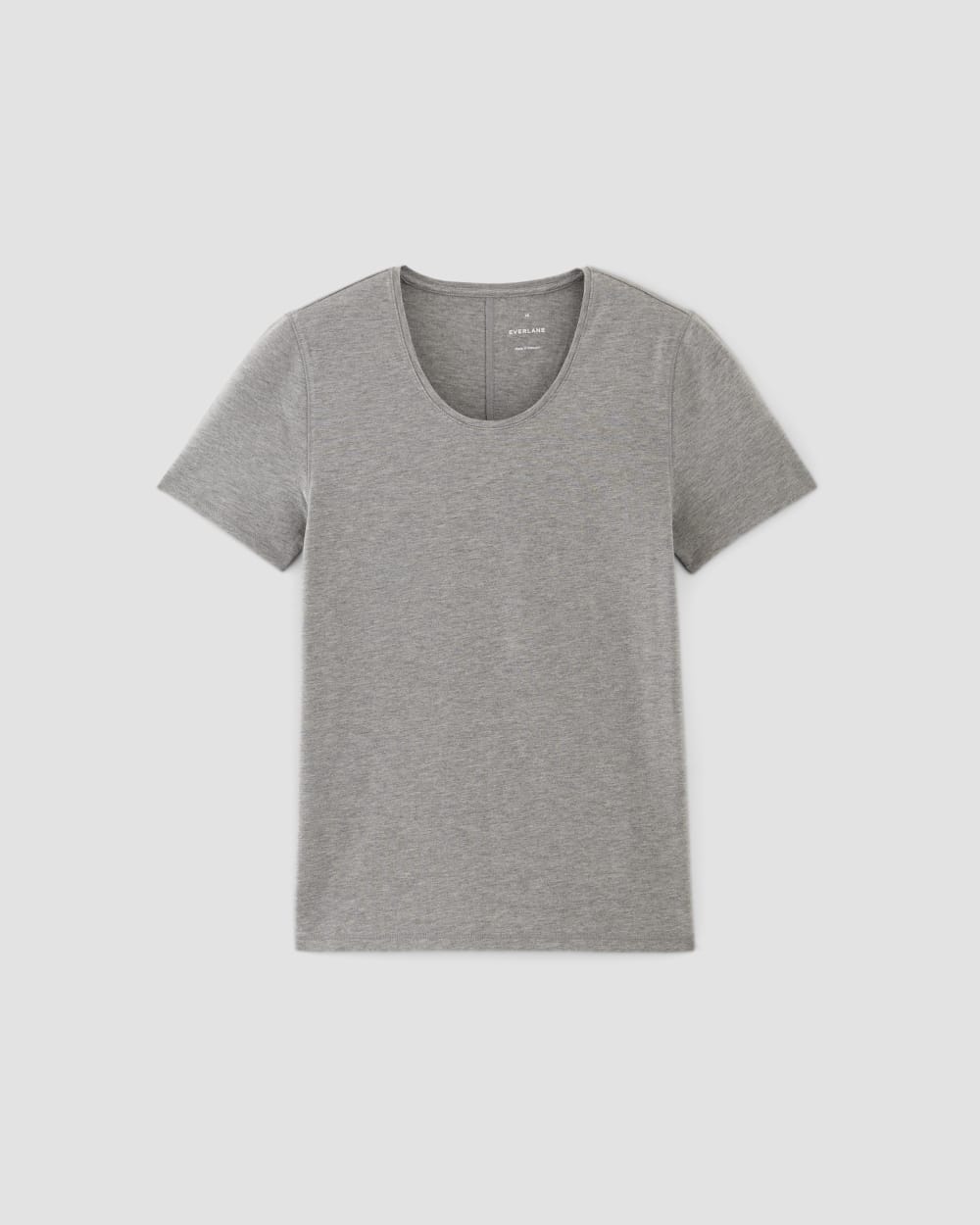 The Supima Form Crew Neck Tee Mid Heather Grey Everlane